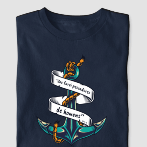 Camiseta "Vos farei pescadores de homens" (Mt 4, 19)